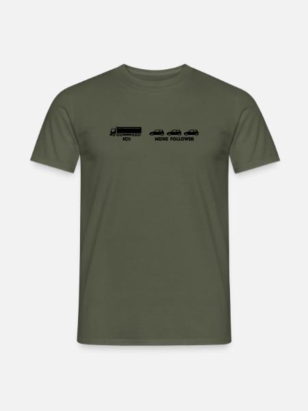 Ich und meine Follower | Lastwagen, LKW, Transport - Männer T-Shirt - Militärgrün