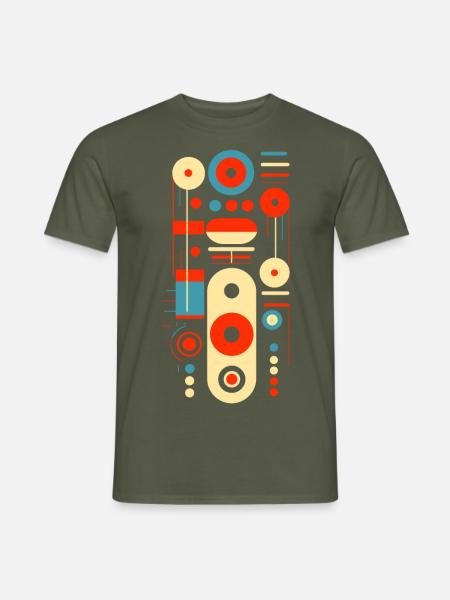 60er Jahre Design - Männer T-Shirt - Militärgrün