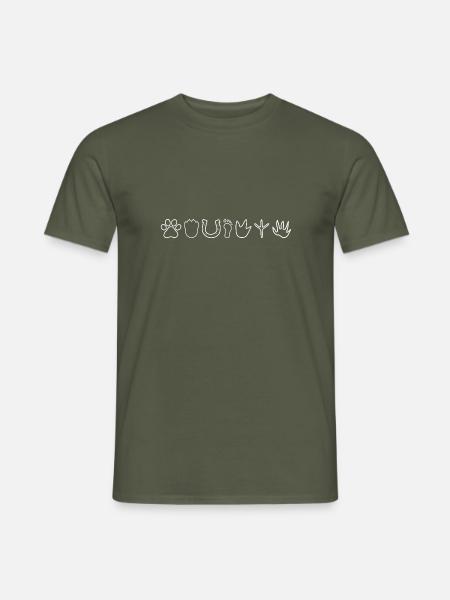Spuren Band7 LWBT1 - Männer T-Shirt - Militärgrün