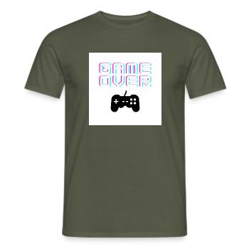 Kopie von Überschrift hinzufügen - Männer T-Shirt - Militärgrün - Vorne - AI Model Male 178 light (178cm)