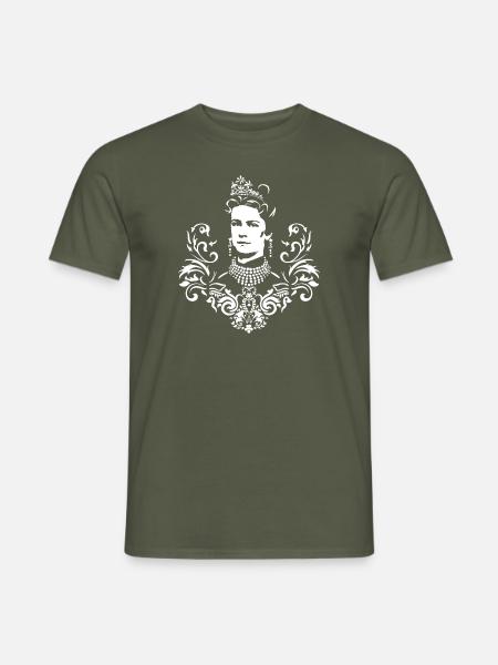 Sissi Kaiserin Elisabeth von Österreich Portrait - Männer T-Shirt - Militärgrün