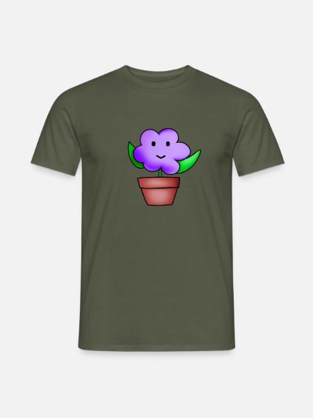 blume - Männer T-Shirt - Militärgrün