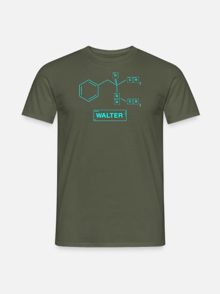 Trash Asset - Walter [cyan-across] - Männer T-Shirt - Militärgrün