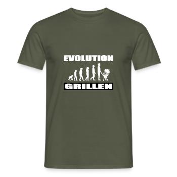 BBQ - Männer T-Shirt - Militärgrün - Vorne - AI Model Male 178 light (178cm)