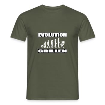 BBQ - Männer T-Shirt - Militärgrün - Vorne - AI Model Male 178 light (178cm)