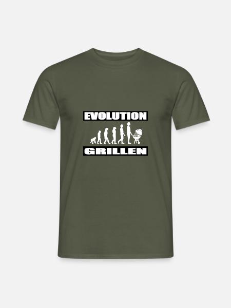 BBQ - Männer T-Shirt - Militärgrün