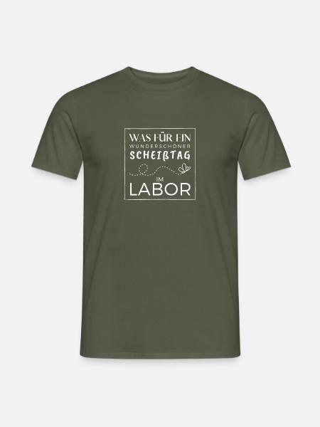 was für ein Scheißtag im Labor - Männer T-Shirt - Militärgrün