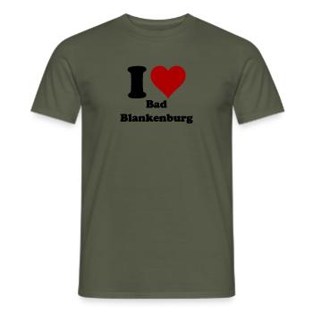 I Love Bad Blankenburg - Männer T-Shirt - Militärgrün - Vorne - AI Model Male 178 light (178cm)