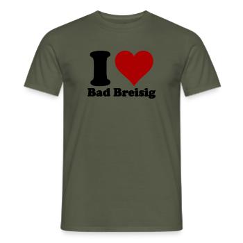 I Love Bad Breisig - Männer T-Shirt - Militärgrün - Vorne - AI Model Male 178 light (178cm)