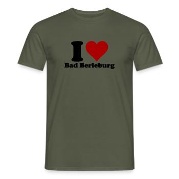 I Love Bad Berleburg - Männer T-Shirt - Militärgrün - Vorne - AI Model Male 178 light (178cm)