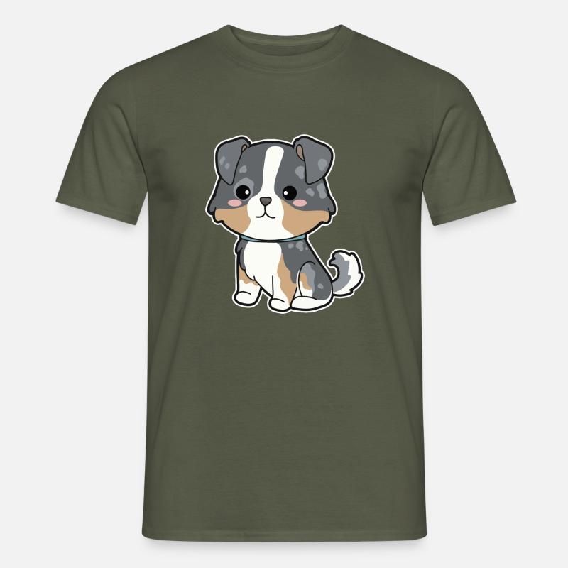 Australian Shepherd - Männer T-Shirt - Militärgrün