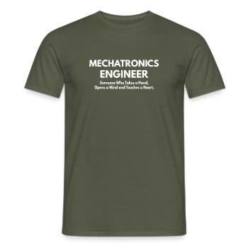 mechatronics engineer - Men's T-Shirt - military green - Front - AI Model Male 178 light (178cm)