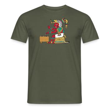 Eagle Warrior Plays Go - Men's T-Shirt - military green - Front - AI Model Male 178 light (178cm)