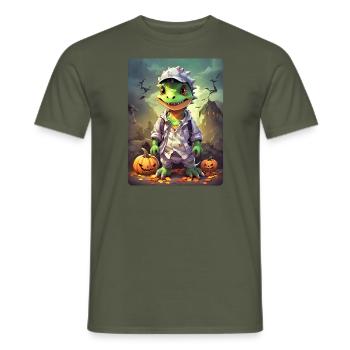 Halloween Dino Blankovorlage 12.0 - Männer T-Shirt - Militärgrün - Vorne - AI Model Male 178 light (178cm)
