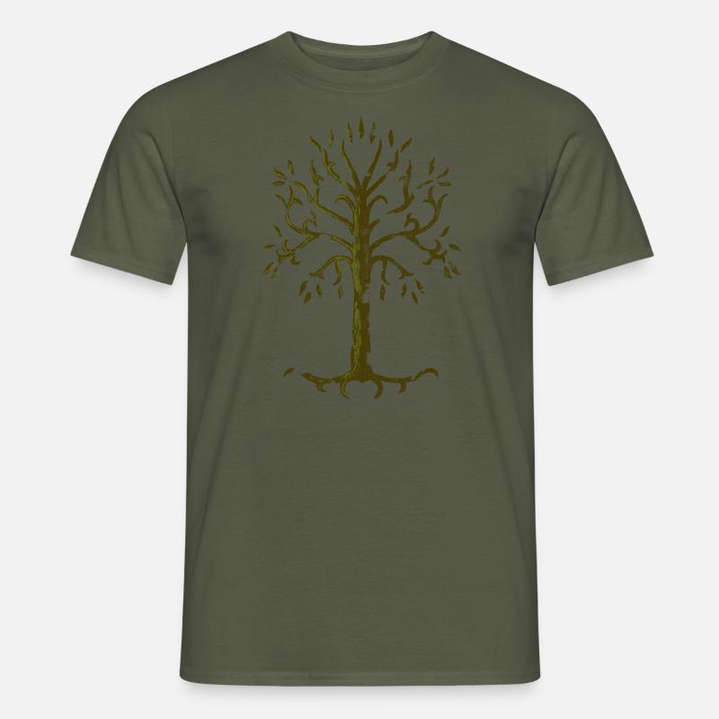 Der Herr Der Ringe Verdorrter Weißer Baum Gondors - Männer T-Shirt - Militärgrün