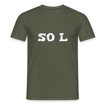 SO L Letters - Men's T-Shirt - military green - Front - AI Model Male 178 light (178cm)
