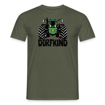 Dorfkind - Trecker, Traktor, Landwirtschaft, Agrar - Männer T-Shirt - Militärgrün - Vorne - AI Model Male 178 light (178cm)