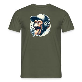 SING SING SING - Men's T-Shirt - military green - Front - AI Model Male 178 light (178cm)