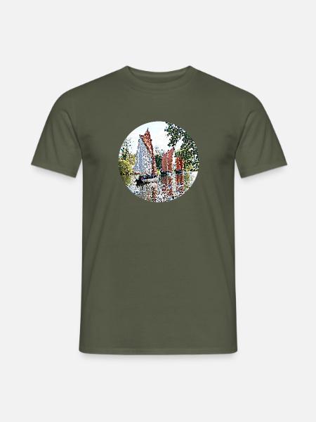 Parade der Segelboote - Männer T-Shirt - Militärgrün