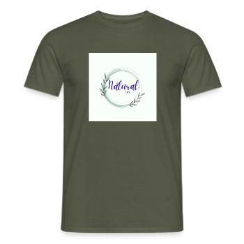 Natural Life rainbow butterfly créa - T-shirt homme - vert militaire - Devant - AI Model Male 178 light (178cm)