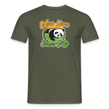 New Year Same Me - Männer T-Shirt - Militärgrün - Vorne - AI Model Male 178 light (178cm)