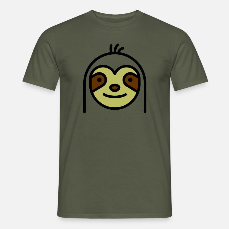 Faultier - Männer T-Shirt - Militärgrün