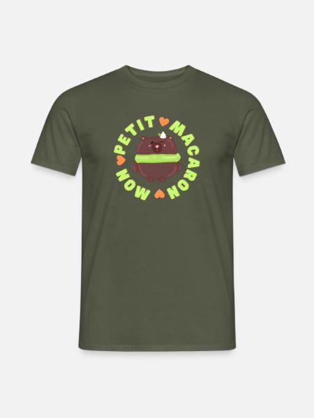 mon petit macaron bear - Men's T-Shirt - military green