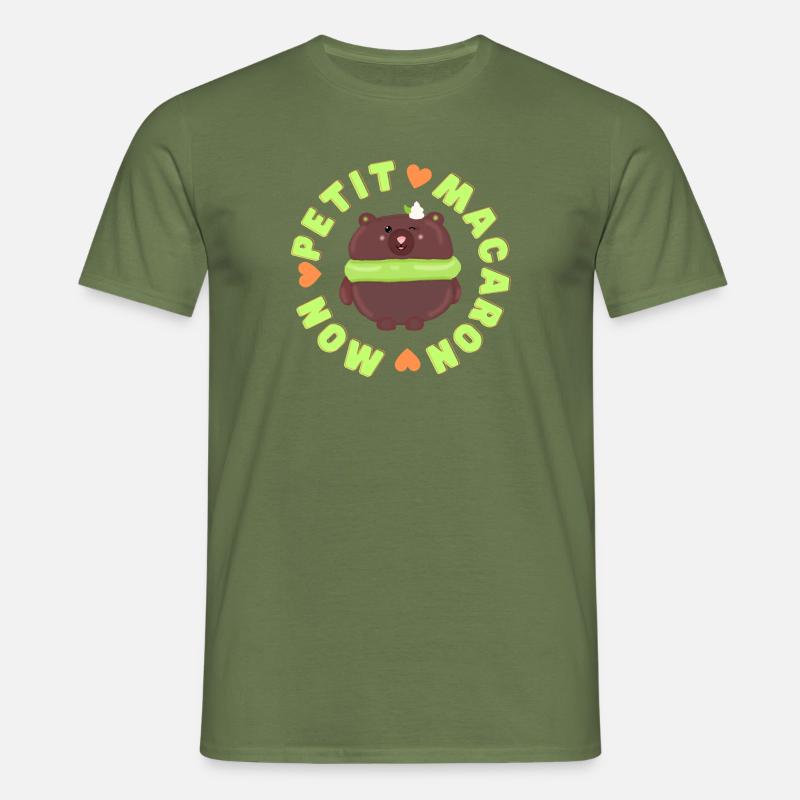 mon petit macaron bear - Men's T-Shirt - military green