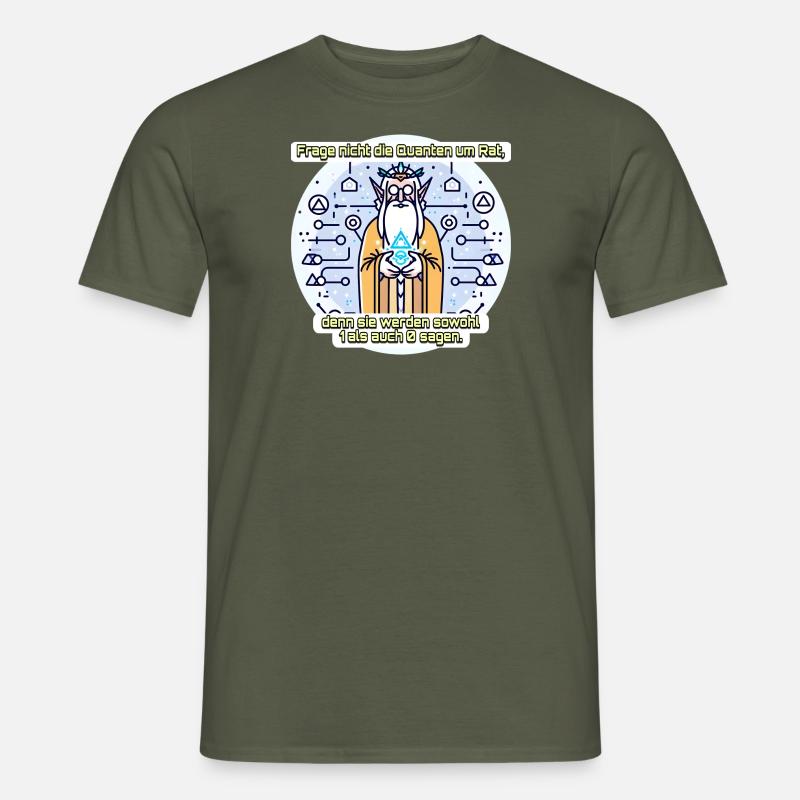 Quanten sind Elben - Männer T-Shirt - Militärgrün