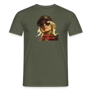 I am you Pilot trust me - Männer T-Shirt - Militärgrün - Vorne - AI Model Male 178 light (178cm)