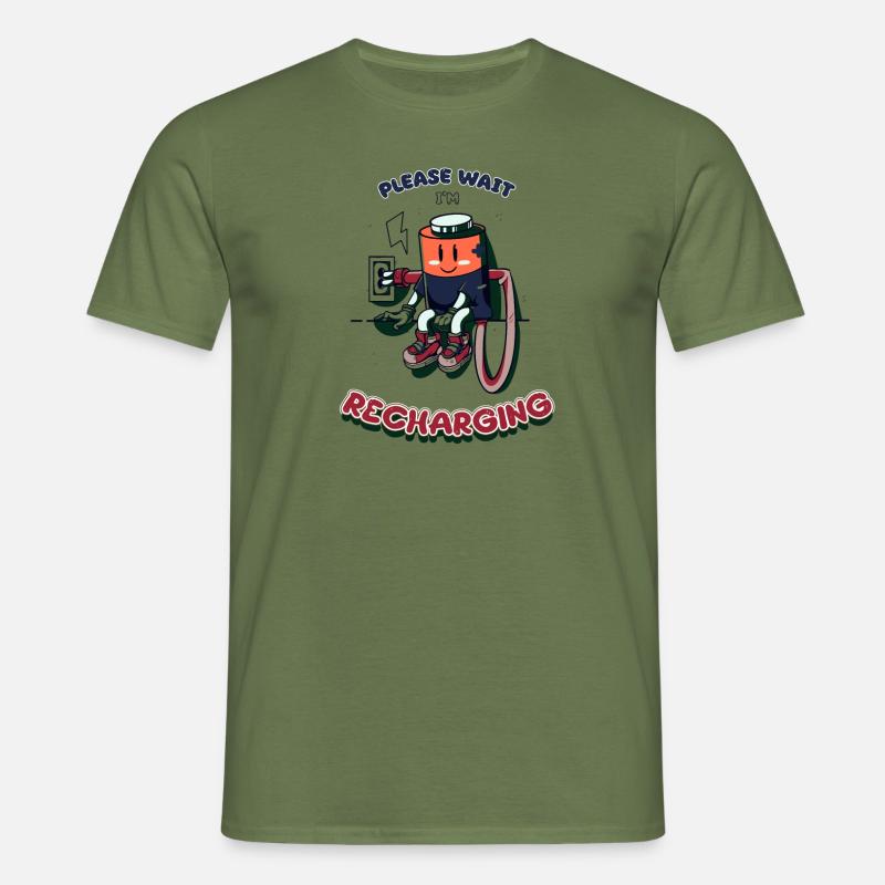 Please wait, I'm recharging - Men's T-Shirt - military green