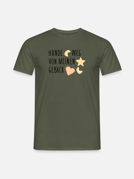 Gebäck Spruch - Männer T-Shirt - Militärgrün