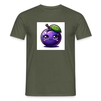 Plum purple - Men's T-Shirt - military green - Front - AI Model Male 178 light (178cm)