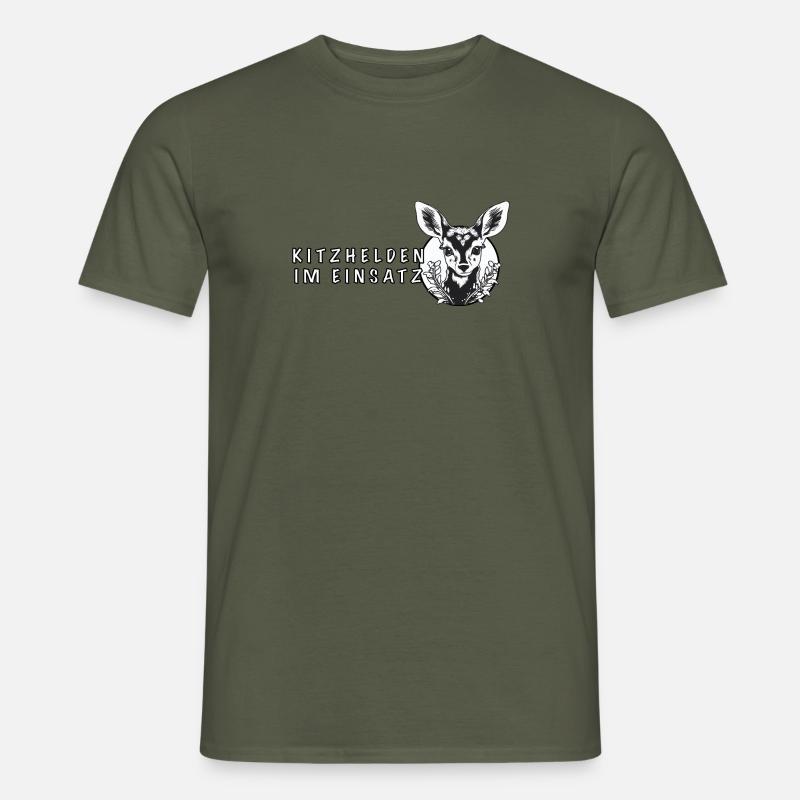 KitzHelden im Einsatz - Männer T-Shirt - Militärgrün