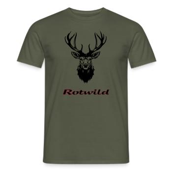 Rotwild - Männer T-Shirt - Militärgrün - Vorne - AI Model Male 178 light (178cm)