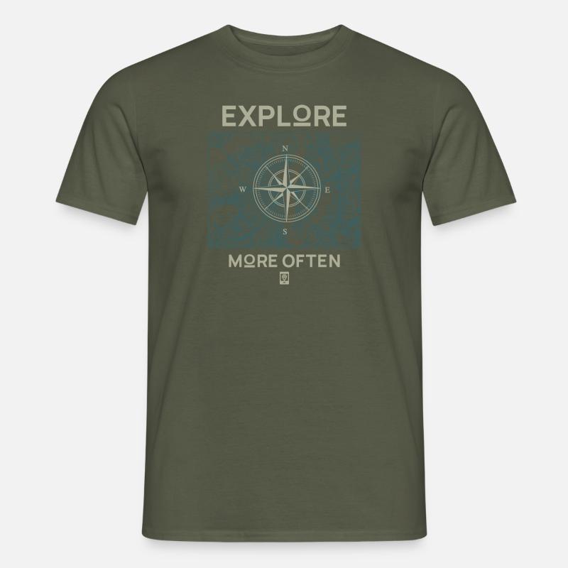 Explore More Often - Männer T-Shirt - Militärgrün