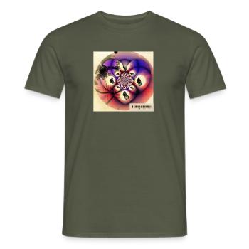 70's moped/scooter - Men's T-Shirt - military green - Front - AI Model Male 178 light (178cm)