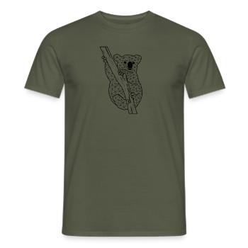 Koalaa GeomeTRIX - Männer T-Shirt - Militärgrün - Vorne - AI Model Male 178 light (178cm)