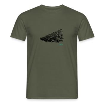 Des poissons - T-shirt homme - vert militaire - Devant - AI Model Male 178 light (178cm)