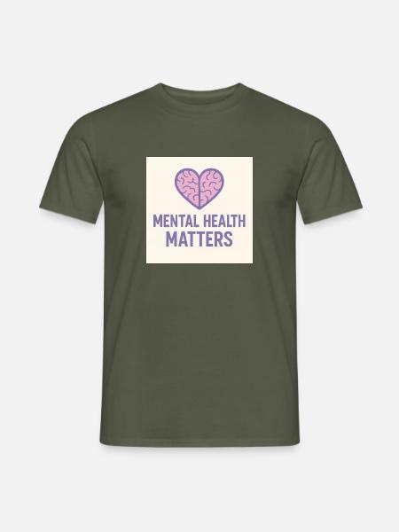Mental Health Matters lila - Männer T-Shirt - Militärgrün