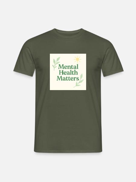 Mental Health Matters Sun green - Männer T-Shirt - Militärgrün