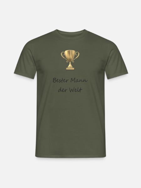 Bester Mann der Welt - Männer T-Shirt - Militärgrün