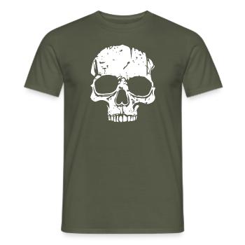 Totenkopf Crâne Vintage - T-shirt homme - vert militaire - Devant - AI Model Male 178 light (178cm)