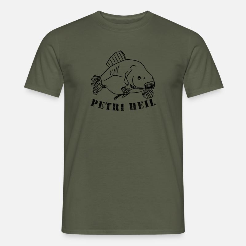 Karpfen - Männer T-Shirt - Militärgrün