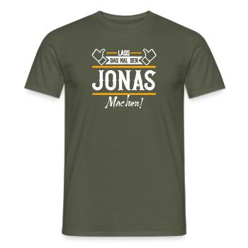 Jonas Geschenkidee Geschenk Geburtstag - Männer T-Shirt - Militärgrün - Vorne - AI Model Male 178 light (178cm)