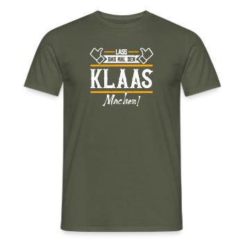 Klaas Geschenkidee Geschenk Geburtstag - Männer T-Shirt - Militärgrün - Vorne - AI Model Male 178 light (178cm)