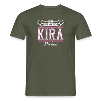 Kira Geschenkidee Geschenk Geburtstag - Männer T-Shirt - Militärgrün - Vorne - AI Model Male 178 light (178cm)