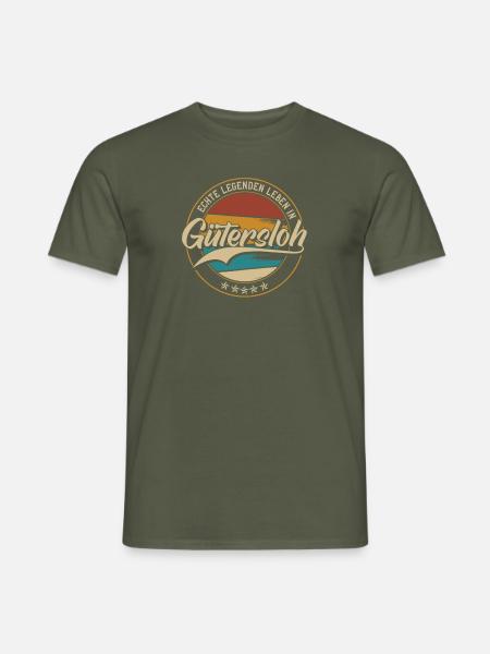 Gütersloh Echte Legenden leben in Gütersloher - Männer T-Shirt - Militärgrün