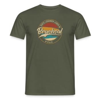 Bruchsal Echte Legenden leben in Bruchsaler - Männer T-Shirt - Militärgrün - Vorne - AI Model Male 178 light (178cm)