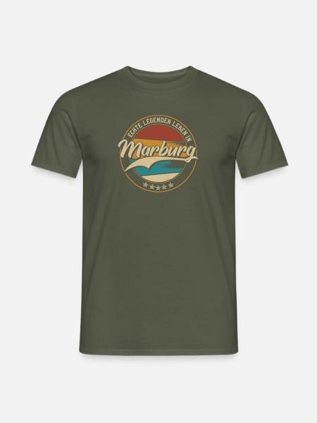 Marburg Echte Legenden leben in Marburger - Männer T-Shirt - Militärgrün